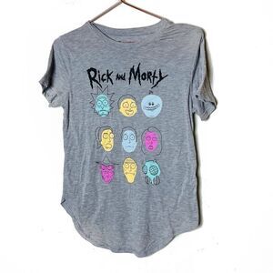 NWOT Rick & Morty Grey Graphic Tank Small